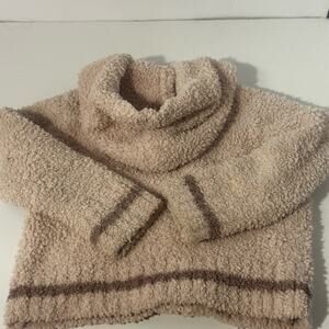 BAREFOOT DREAMS COZY Child 2T /3T DUSTY SAND ZIP UP HOODY